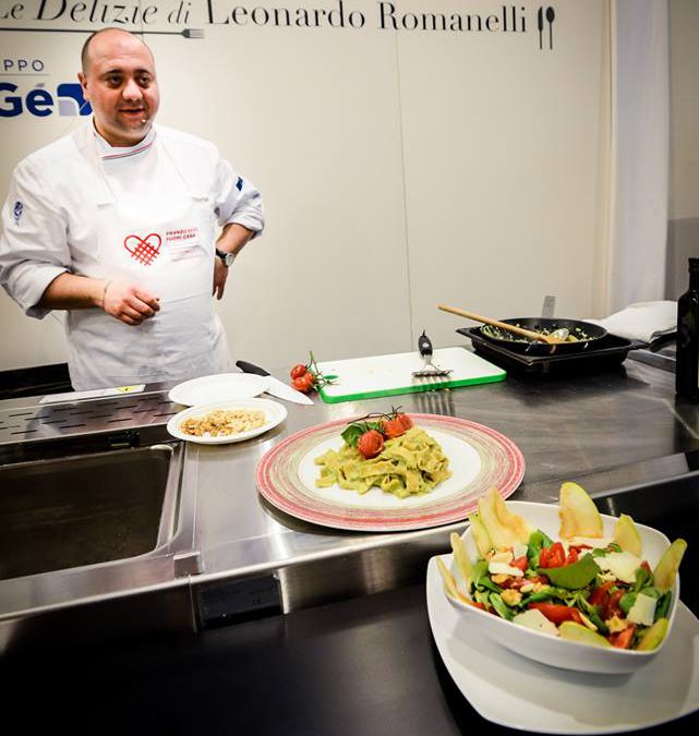 Al cooking show  Le delizie di Leonardo Romanelli i piatti dei ristoratori di Pranzo sano fuori casa