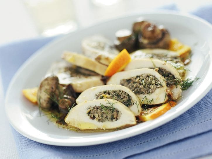 Petto di pollo ripieno ai funghi